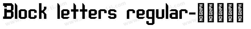 Block letters regular字体转换